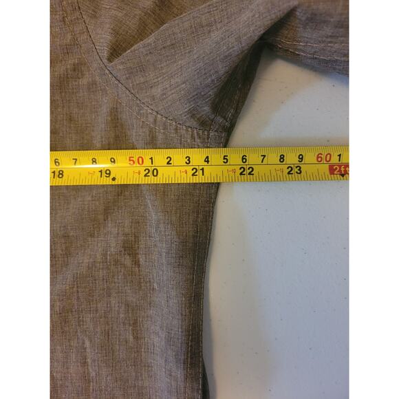 Prana Ascension Shirt Mens M Taupe Long Sleeve Button Up Outdoor Hiking Stretch - Picture 12 of 16